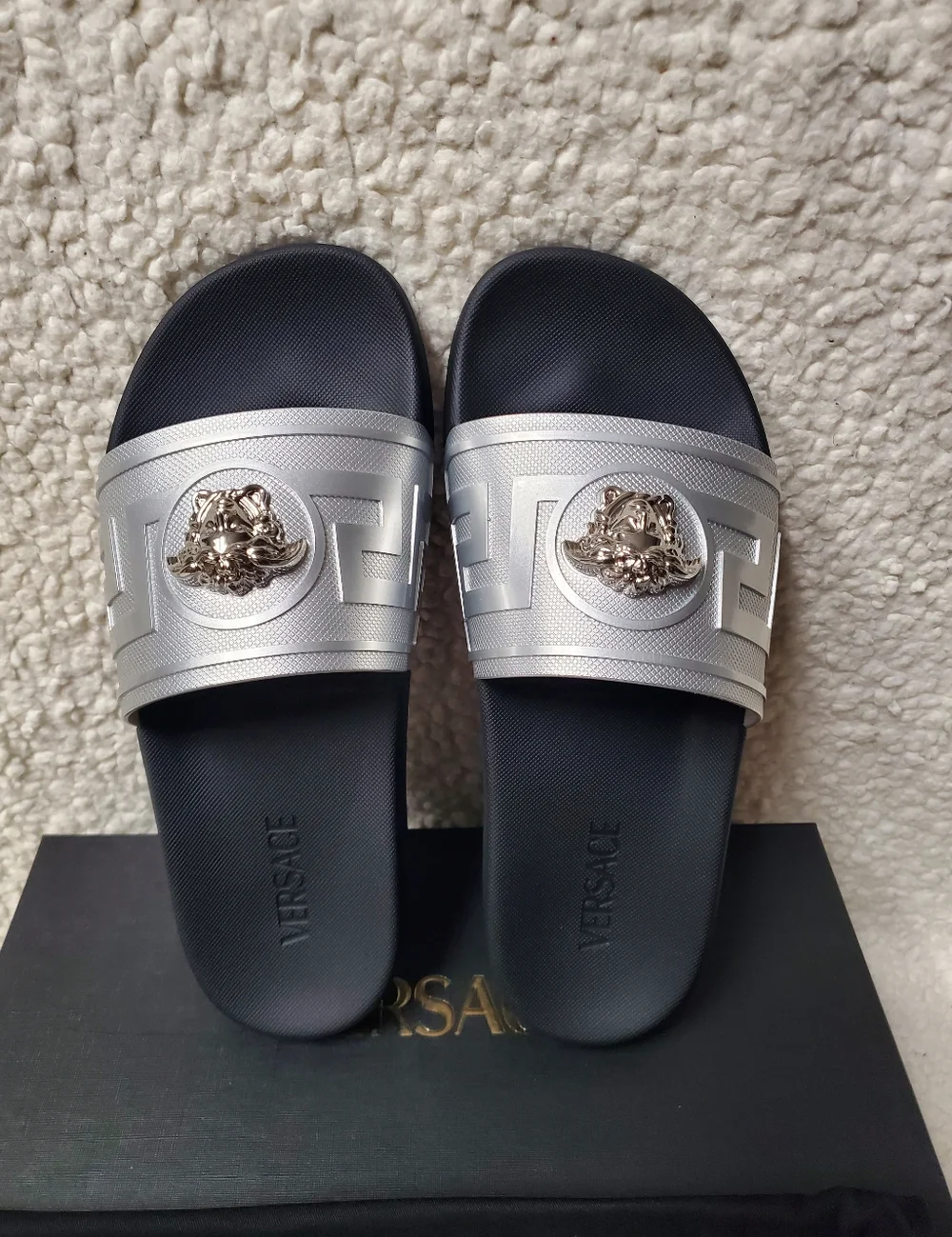 Versace Medusa Rubber Slides - Picture 4 of 12